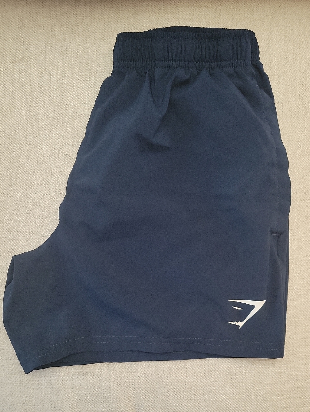 Gymshark Men’s Dark Navy Training Shorts with White Logo